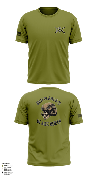 Short Sleeve Performance Shirt, 3rd PLT Black Sheep, Army, Teamtime, Team time, sublimation, custom sports apparel, team uniforms, spirit wear, spiritwear, sports uniforms, custom shirts, team store, custom team store, fundraiser sports, apparel fundraiser