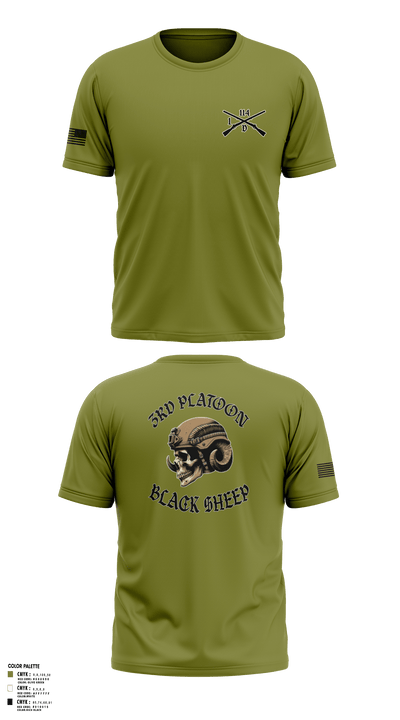 3rd PLT Black Sheep 32884167 Short Sleeve Performance Shirt - 81