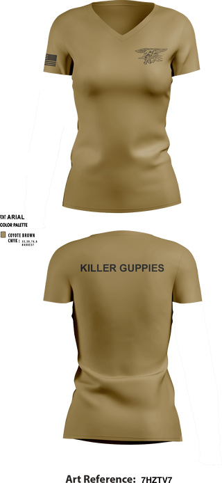 Women's Short Sleeve Vneck Shirt, HuggersKiller Guppies, Wrestling, Teamtime, Team time, sublimation, custom sports apparel, team uniforms, spirit wear, spiritwear, sports uniforms, custom shirts, team store, custom team store, fundraiser sports, apparel fundraiser