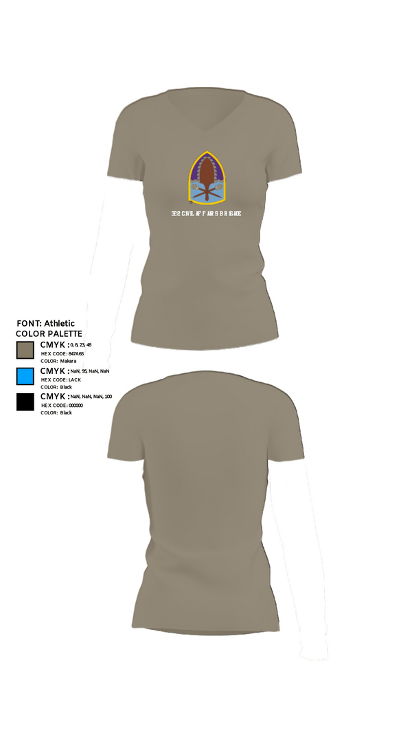 Women's Short Sleeve Vneck Shirt, , Army, Teamtime, Team time, sublimation, custom sports apparel, team uniforms, spirit wear, spiritwear, sports uniforms, custom shirts, team store, custom team store, fundraiser sports, apparel fundraiser
