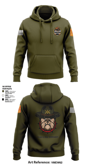 Hoodie, 13TH Missile Defense BatteryB/3-6 ADA BNBravo Bulldawgs, Army, Teamtime, Team time, sublimation, custom sports apparel, team uniforms, spirit wear, spiritwear, sports uniforms, custom shirts, team store, custom team store, fundraiser sports, apparel fundraiser
