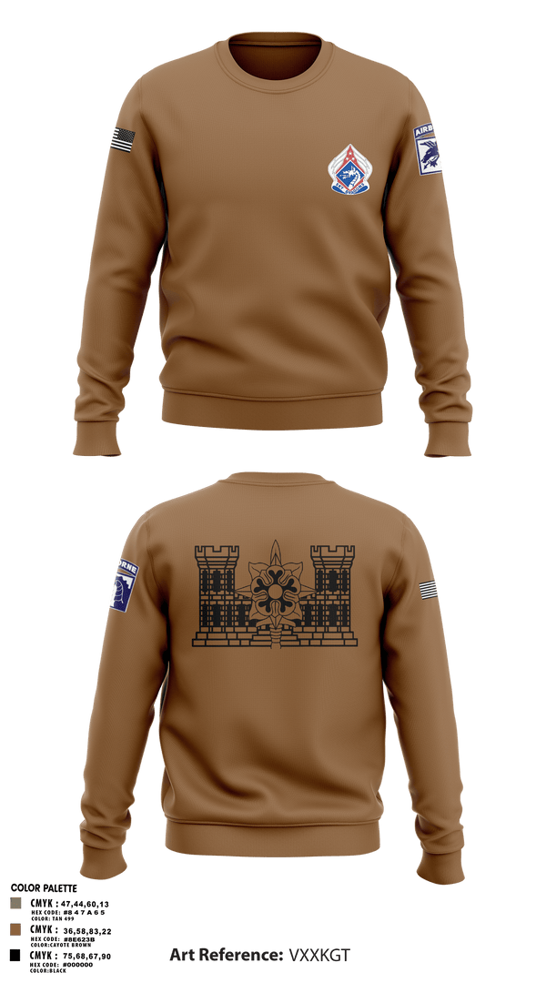 Crew Neck Sweatshirt, XVIII ABN G2, Army, Teamtime, Team time, sublimation, custom sports apparel, team uniforms, spirit wear, spiritwear, sports uniforms, custom shirts, team store, custom team store, fundraiser sports, apparel fundraiser