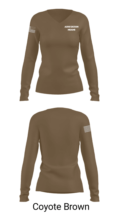 AIRSTATION MIAMI 21743089 Women's Long Sleeve V-neck Shirt - 16