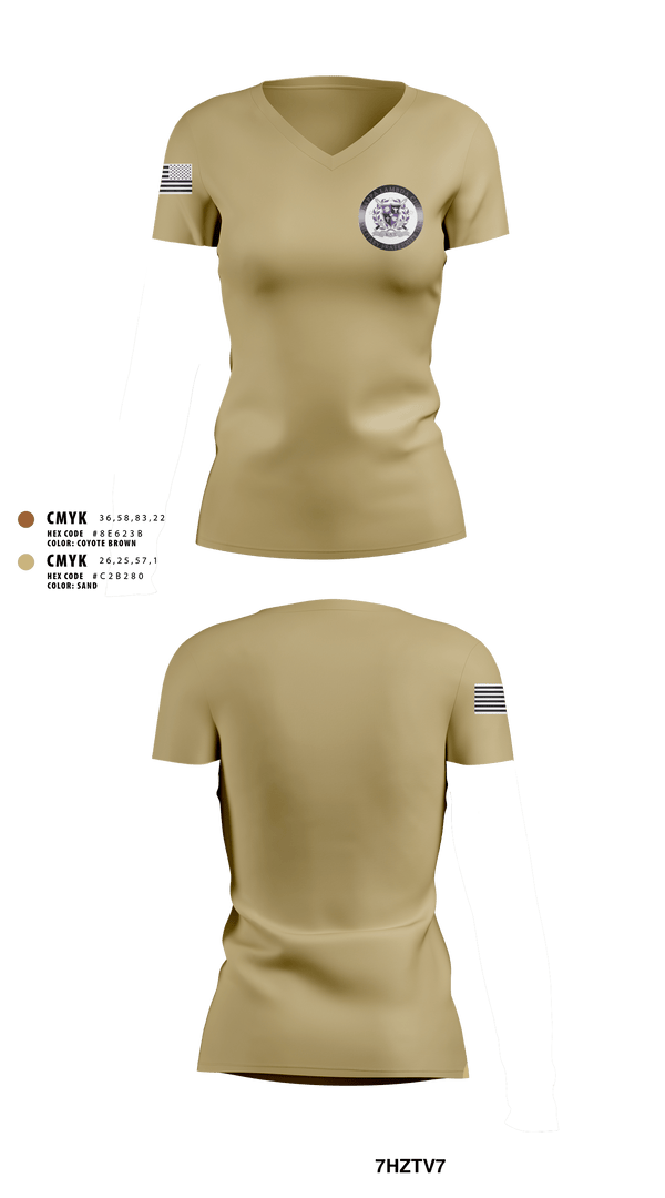 Women's Short Sleeve Vneck Shirt, Kappa lambda chi, Army, Teamtime, Team time, sublimation, custom sports apparel, team uniforms, spirit wear, spiritwear, sports uniforms, custom shirts, team store, custom team store, fundraiser sports, apparel fundraiser