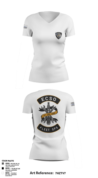 Women's Short Sleeve Vneck Shirt, Fleet Opps, Police, Teamtime, Team time, sublimation, custom sports apparel, team uniforms, spirit wear, spiritwear, sports uniforms, custom shirts, team store, custom team store, fundraiser sports, apparel fundraiser