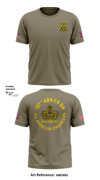 Short Sleeve Performance Shirt, 307th Airborne Engineers Battalion, , Teamtime, Team time, sublimation, custom sports apparel, team uniforms, spirit wear, spiritwear, sports uniforms, custom shirts, team store, custom team store, fundraiser sports, apparel fundraiser