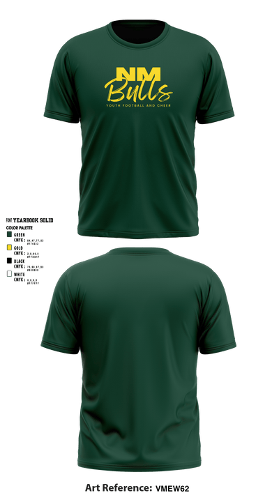 New Milford Bulls Football And Cheerleading 19489077 Short Sleeve Performance Shirt - 21