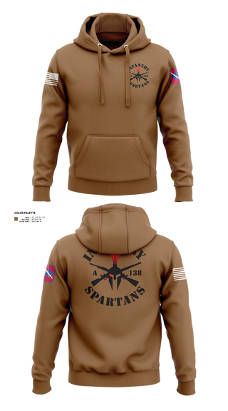 Hoodie, Alpha Company 1-138th Infantry Regiment, , Teamtime, Team time, sublimation, custom sports apparel, team uniforms, spirit wear, spiritwear, sports uniforms, custom shirts, team store, custom team store, fundraiser sports, apparel fundraiser
