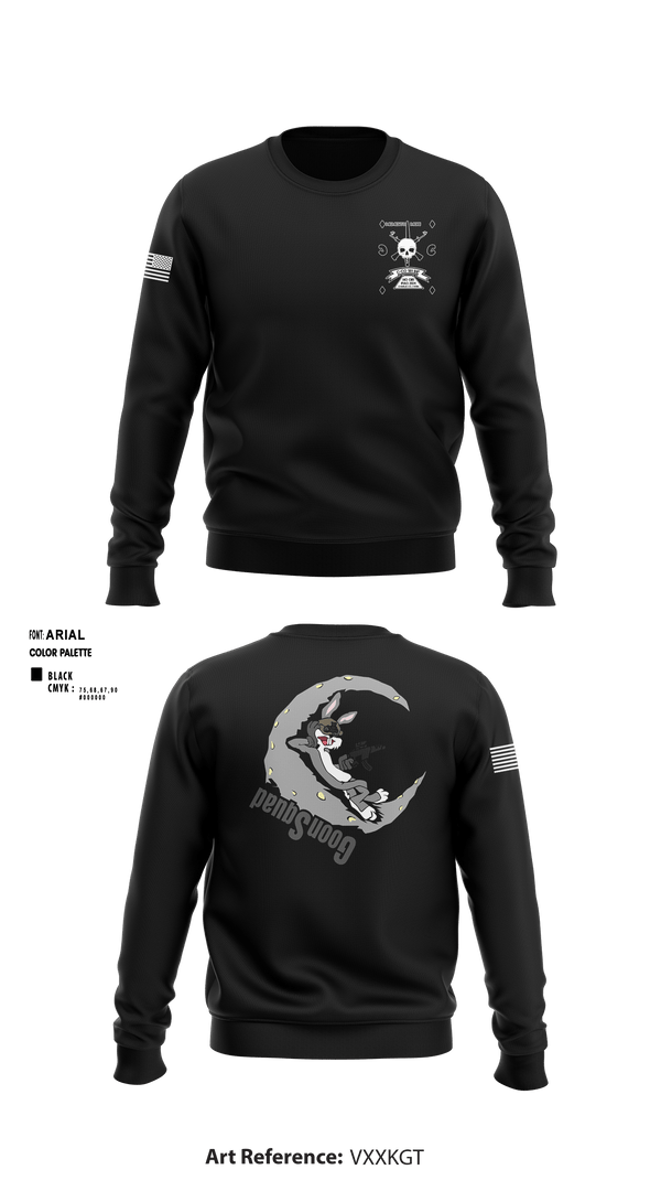 Crew Neck Sweatshirt, 1-181 INF Goon Squad, , Teamtime, Team time, sublimation, custom sports apparel, team uniforms, spirit wear, spiritwear, sports uniforms, custom shirts, team store, custom team store, fundraiser sports, apparel fundraiser
