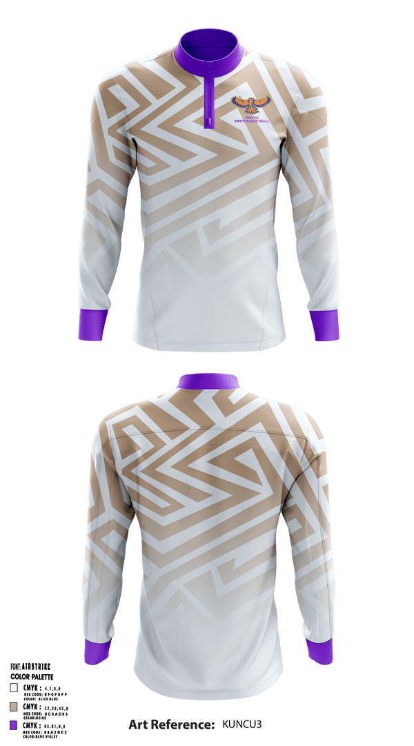 Quarter Zip Jacket, Hawks, Men's Basketball, Teamtime, Team time, sublimation, custom sports apparel, team uniforms, spirit wear, spiritwear, sports uniforms, custom shirts, team store, custom team store, fundraiser sports, apparel fundraiser