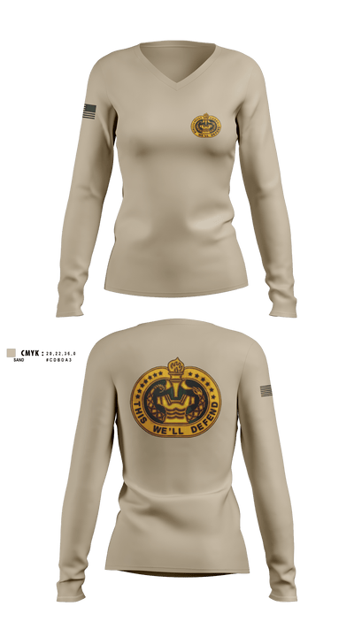 DS Davis 5549191 Women's Long Sleeve V-neck Shirt - 3
