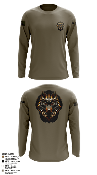 Long Sleeve Performance Shirt, 501st BSBWolfpack, Army, Teamtime, Team time, sublimation, custom sports apparel, team uniforms, spirit wear, spiritwear, sports uniforms, custom shirts, team store, custom team store, fundraiser sports, apparel fundraiser