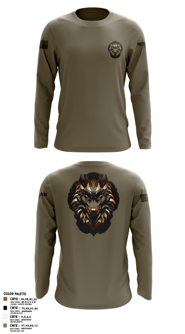 Long Sleeve Performance Shirt, 501st BSBWolfpack, Army, Teamtime, Team time, sublimation, custom sports apparel, team uniforms, spirit wear, spiritwear, sports uniforms, custom shirts, team store, custom team store, fundraiser sports, apparel fundraiser