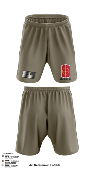 Athletic Shorts With Pockets, 980th EN BN, Army, Teamtime, Team time, sublimation, custom sports apparel, team uniforms, spirit wear, spiritwear, sports uniforms, custom shirts, team store, custom team store, fundraiser sports, apparel fundraiser