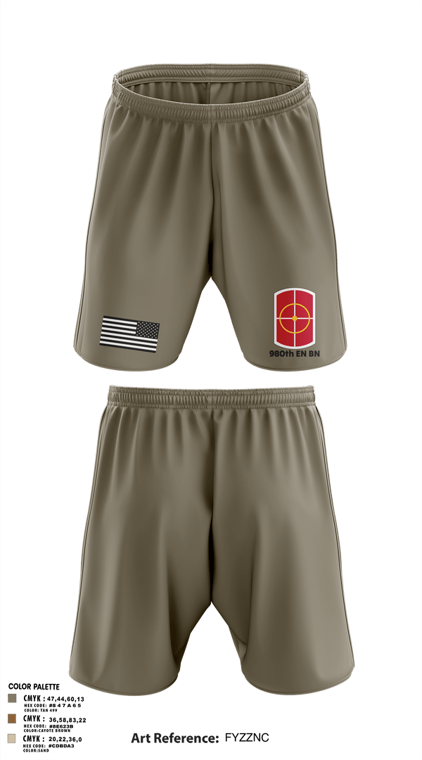 Athletic Shorts With Pockets, 980th EN BN, Army, Teamtime, Team time, sublimation, custom sports apparel, team uniforms, spirit wear, spiritwear, sports uniforms, custom shirts, team store, custom team store, fundraiser sports, apparel fundraiser
