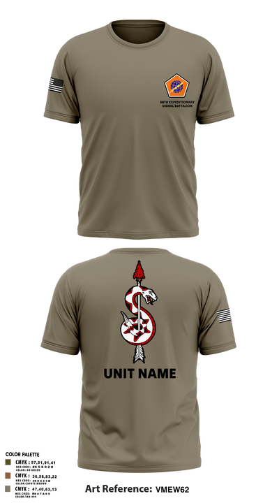 98th Expeditionary Signal Battalion 25845475 Old School Cotton Feel Shirt - 96