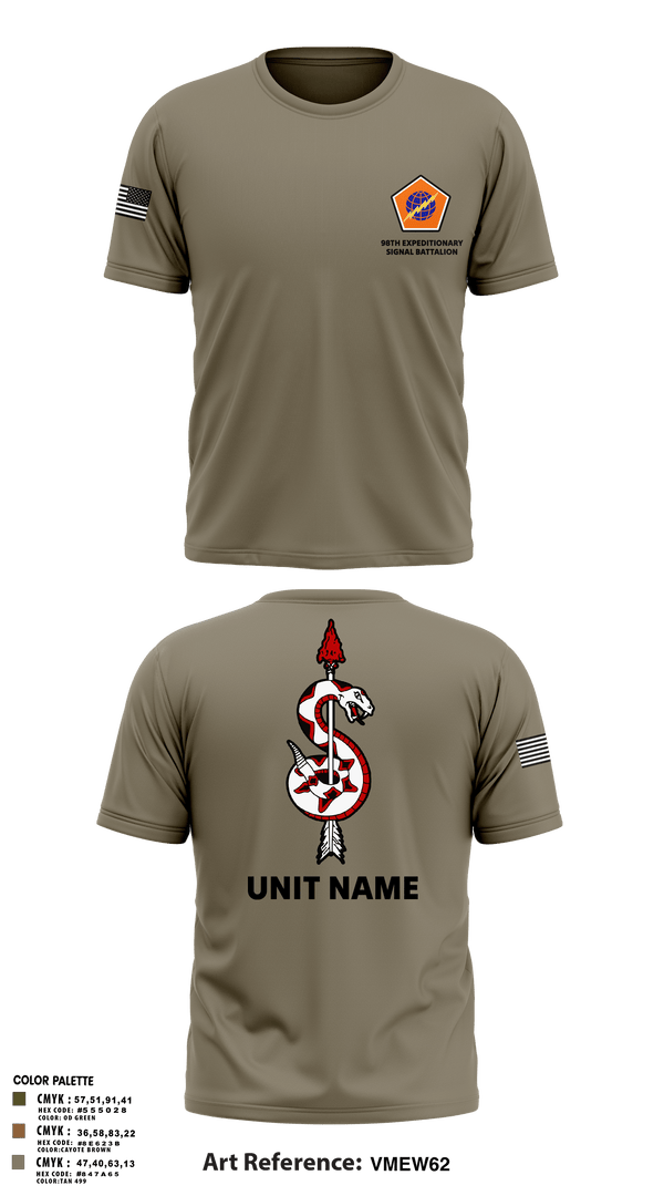 Old School Cotton Feel Shirt, 98th Expeditionary Signal Battalion, Army, Teamtime, Team time, sublimation, custom sports apparel, team uniforms, spirit wear, spiritwear, sports uniforms, custom shirts, team store, custom team store, fundraiser sports, apparel fundraiser
