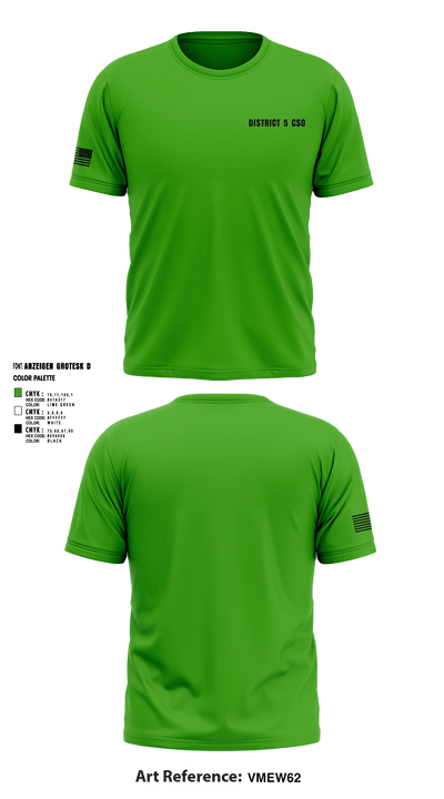 District 5 CSO 28339770 Short Sleeve Performance Shirt - 1