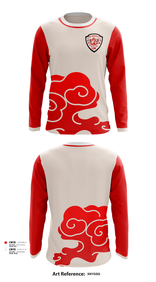 Long Sleeve Performance Shirt, Red dragons fc, Men's Soccer, Teamtime, Team time, sublimation, custom sports apparel, team uniforms, spirit wear, spiritwear, sports uniforms, custom shirts, team store, custom team store, fundraiser sports, apparel fundraiser