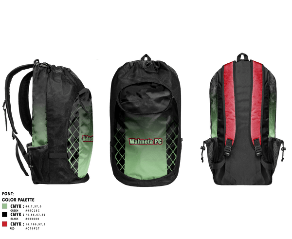 Gear Bag, Wahneta FC, Men's Soccer, Teamtime, Team time, sublimation, custom sports apparel, team uniforms, spirit wear, spiritwear, sports uniforms, custom shirts, team store, custom team store, fundraiser sports, apparel fundraiser