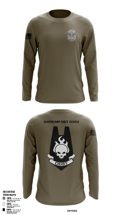 24th MP DET CID 97764501 Long Sleeve Performance Shirt - 1