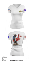 962D QUARTERMASTER COMPANY (MORTUARY AFFAIRS) 48662806 Women's Short Sleeve V-neck Shirt - 8