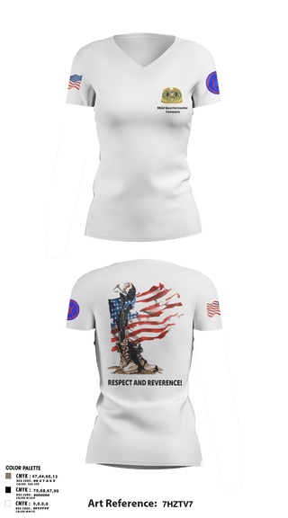 Women's Short Sleeve Vneck Shirt, 962D QUARTERMASTER COMPANY (MORTUARY AFFAIRS), Army, Teamtime, Team time, sublimation, custom sports apparel, team uniforms, spirit wear, spiritwear, sports uniforms, custom shirts, team store, custom team store, fundraiser sports, apparel fundraiser