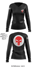 Street Crimes 67705015 Women's Long Sleeve V-neck Shirt - 3