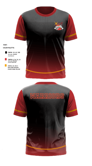 Short Sleeve Performance Shirt, Warriors, Football, Teamtime, Team time, sublimation, custom sports apparel, team uniforms, spirit wear, spiritwear, sports uniforms, custom shirts, team store, custom team store, fundraiser sports, apparel fundraiser