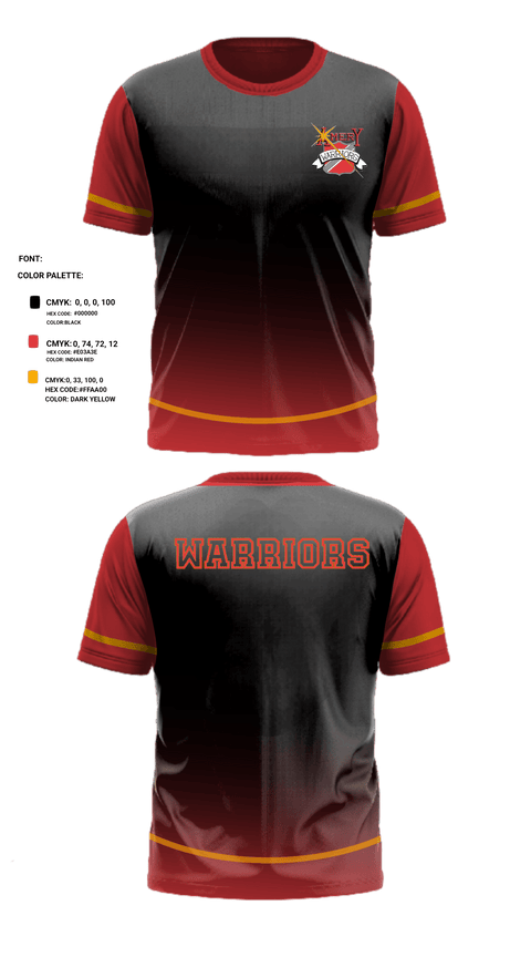 Short Sleeve Performance Shirt, Warriors, Football, Teamtime, Team time, sublimation, custom sports apparel, team uniforms, spirit wear, spiritwear, sports uniforms, custom shirts, team store, custom team store, fundraiser sports, apparel fundraiser