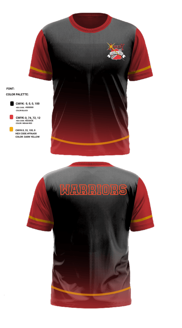 Short Sleeve Performance Shirt, Warriors, Football, Teamtime, Team time, sublimation, custom sports apparel, team uniforms, spirit wear, spiritwear, sports uniforms, custom shirts, team store, custom team store, fundraiser sports, apparel fundraiser