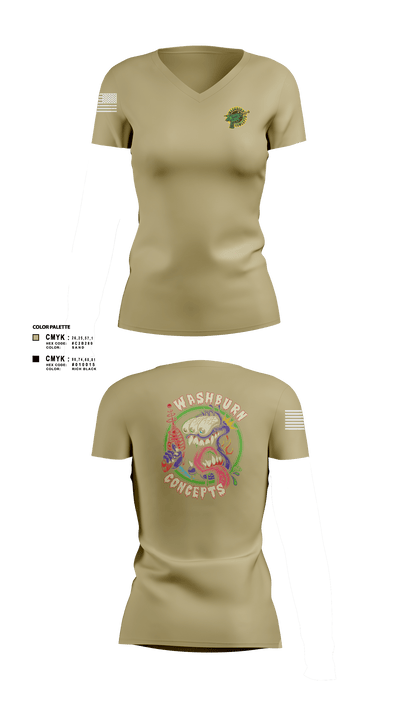 Washburn ConceptsWashburn Concepts 8471193 Women's Short Sleeve V-neck Shirt - 3