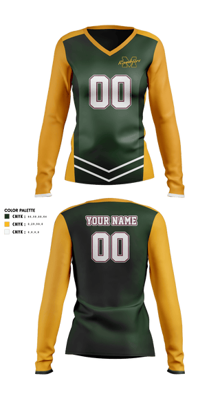 Women's Long Sleeve Vneck Shirt, McBain High School Volleyball, Women's Volleyball, Teamtime, Team time, sublimation, custom sports apparel, team uniforms, spirit wear, spiritwear, sports uniforms, custom shirts, team store, custom team store, fundraiser sports, apparel fundraiser