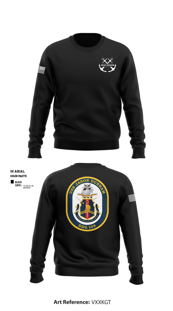 Crew Neck Sweatshirt, Jason Dunham Deck Division, Navy, Teamtime, Team time, sublimation, custom sports apparel, team uniforms, spirit wear, spiritwear, sports uniforms, custom shirts, team store, custom team store, fundraiser sports, apparel fundraiser