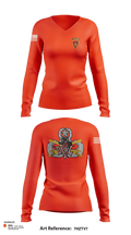 Spartans 31739633 Women's Long Sleeve V-neck Shirt - 103