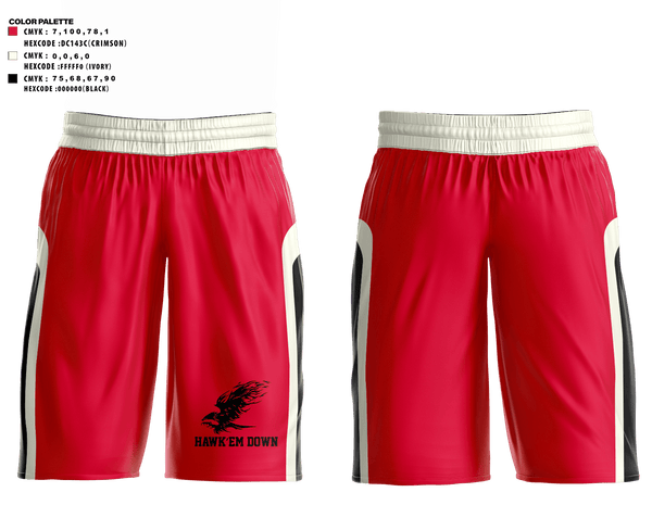 KINGS Mens Basketball Shorts 1, Hawk’em Down, Men's Basketball, Teamtime, Team time, sublimation, custom sports apparel, team uniforms, spirit wear, spiritwear, sports uniforms, custom shirts, team store, custom team store, fundraiser sports, apparel fundraiser