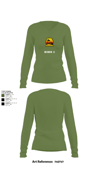 Women's Long Sleeve Vneck Shirt, MSRON 11, Navy, Teamtime, Team time, sublimation, custom sports apparel, team uniforms, spirit wear, spiritwear, sports uniforms, custom shirts, team store, custom team store, fundraiser sports, apparel fundraiser