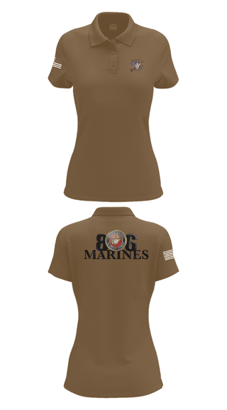 Women's Short Sleeve Performance Polo, 806 MarinesBoots and Badges of the South Plains, Fire Department, Teamtime, Team time, sublimation, custom sports apparel, team uniforms, spirit wear, spiritwear, sports uniforms, custom shirts, team store, custom team store, fundraiser sports, apparel fundraiser