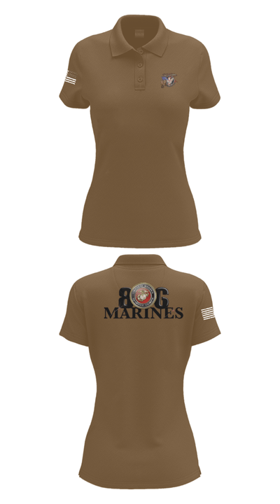 806 Marines 13874790 Women's Short Sleeve Performance Polo  - 15