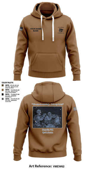 Hoodie, Charger Co. / 2-112th Infantry Battalion, National Guard, Teamtime, Team time, sublimation, custom sports apparel, team uniforms, spirit wear, spiritwear, sports uniforms, custom shirts, team store, custom team store, fundraiser sports, apparel fundraiser