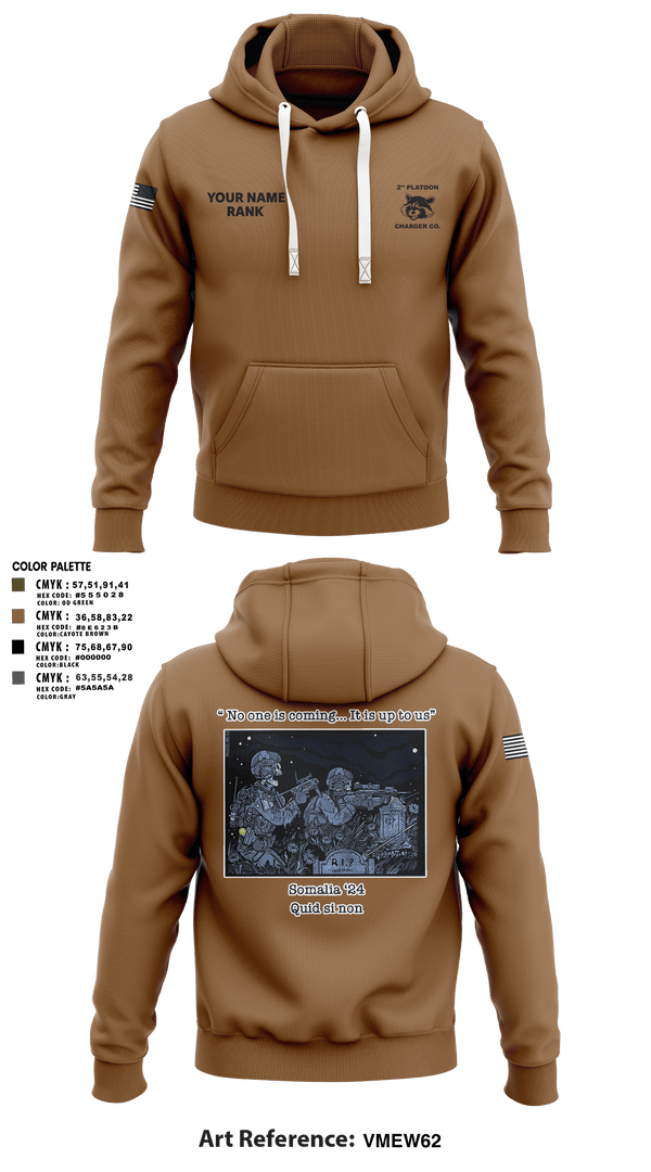 Hoodie, Charger Co. / 2-112th Infantry Battalion, National Guard, Teamtime, Team time, sublimation, custom sports apparel, team uniforms, spirit wear, spiritwear, sports uniforms, custom shirts, team store, custom team store, fundraiser sports, apparel fundraiser