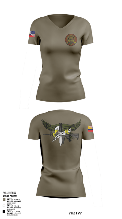 Operadores502d SFS Cobra Flight502d SFS S30C 62155969 Women's Short Sleeve V-neck Shirt - 3