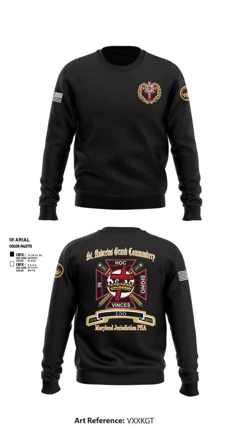 Crew Neck Sweatshirt, St Andrew’s Grand Commandery, , Teamtime, Team time, sublimation, custom sports apparel, team uniforms, spirit wear, spiritwear, sports uniforms, custom shirts, team store, custom team store, fundraiser sports, apparel fundraiser