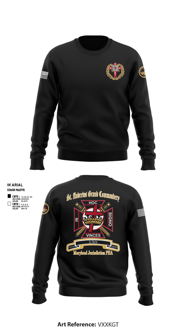 Crew Neck Sweatshirt, St Andrew’s Grand Commandery, , Teamtime, Team time, sublimation, custom sports apparel, team uniforms, spirit wear, spiritwear, sports uniforms, custom shirts, team store, custom team store, fundraiser sports, apparel fundraiser