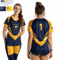 California High School Volleyball 15449985 Women's Short Sleeve V-neck Shirt - 2