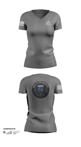 Women's Short Sleeve Vneck Shirt, Manhattan Police Department, , Teamtime, Team time, sublimation, custom sports apparel, team uniforms, spirit wear, spiritwear, sports uniforms, custom shirts, team store, custom team store, fundraiser sports, apparel fundraiser