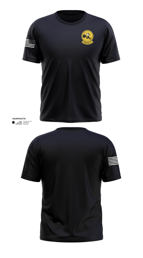 Short Sleeve Performance Shirt, VFA-31 THE TOMCATTERS, Navy, Teamtime, Team time, sublimation, custom sports apparel, team uniforms, spirit wear, spiritwear, sports uniforms, custom shirts, team store, custom team store, fundraiser sports, apparel fundraiser