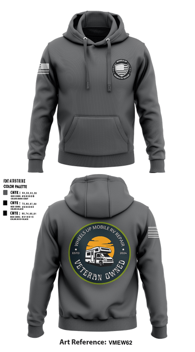 Wheels Up Mobile RV Repair Cullman County Dive Team Wheels Up Mobile RV Repair 20024134 Hoodie -1