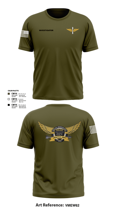 Investigator 95146404 Short Sleeve Performance Shirt - 101