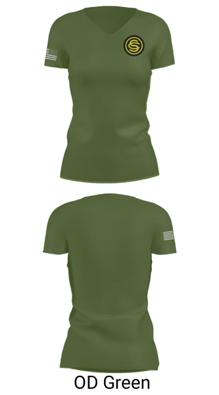 Women's Short Sleeve Vneck Shirt, OCS 117th RTI, National Guard, Teamtime, Team time, sublimation, custom sports apparel, team uniforms, spirit wear, spiritwear, sports uniforms, custom shirts, team store, custom team store, fundraiser sports, apparel fundraiser